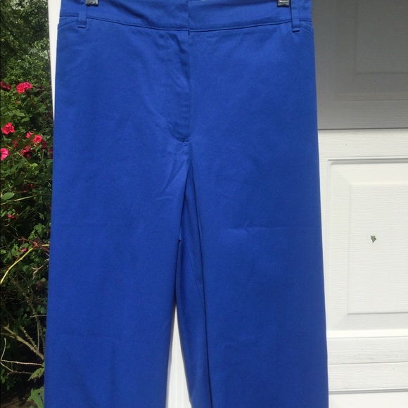 NWT Talbots "The Perfect Crop" Royal Blue Pant - Picture 2 of 7